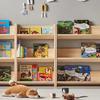 Estante Infantil de Chão Porta Livros Ilustrados Quarto Infantil Estante de Leitura Doméstica Prateleira de Armazenamento para Bebê Estante Pequena Simples de Madeira Maciça