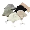 Chapéu de Pescador Grande com Design Japonês para Afinar o Rosto Feminino, Chapéu de Balde Pelúcia Quente Protetor de Orelhas para Outono e Inverno, Chapéu à Prova de Vento para Ciclismo ao Ar Livre