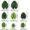 Hojas de Taro Laminadas con Patrón de Sandía para Aguas Profundas y Someras, Hojas Artificiales Realistas, Accesorios para Paisajismo Tropical y Arreglos Florales, Venta al por Mayor desde el Fabricante