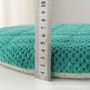 Cojín redondo de pana grueso, extraíble y lavable, cojín para silla de ratán, cojín redondo para taburete, cojín para silla, color sólido, antideslizante, entrega de fábrica