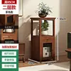 Estantería de almacenamiento multicapa estilo chino con puertas, estantería independiente para el hogar, soporte para macetas y plantas de balcón