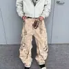 Jeans de Trabajo Modernos Estilo Callejero Americano con Agujeros Desgastados para Hombre, Pantalones Casuales de Pierna Ancha Frescos y con Estilo, Estilo Relajado para Mujer