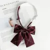 Flor de Cuello Pequeña Estilo Preppy Forro de Uniforme Escolar Corbata de Lazo JK Traje de Marinero Holgazán Libre Corbata de Lazo Cuadros Camisa Uniforme Estilo Japonés para Mujer