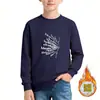 Sudadera Casual de Marca Popular y de Moda para Niños, Estilo Americano Elegante con Estampado de Letras, Manga Larga, Cuello Redondo, Chaqueta de Primavera Transfronteriza