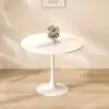 Mesa de negociación, mesa de comedor, moderno juego redondo blanco estilo nórdico ins con sillas para tiendas de té de leche y café, mesa de comedor tulipán