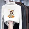 Top interior para niñas, nueva colección de invierno 2026, cuello medio alto, camiseta de manga larga linda para niños, hecho de forro polar grueso