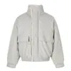 Chaqueta de Algodón de Lana para Hombre de Invierno Cuello Alto Ropa Exterior Protección contra el Frío Gruesa Cálida Estilo Ropa de Trabajo Holgada Cuello Alto Ropa de Algodón vibe trendy