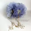 Nuevos Accesorios para el Cabello Pinza de Presión Elegante de Combinación Perfecta con Borla "Ramas Doradas y Hojas de Jade Loto Doble" para Primavera y Verano 2025