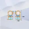 Brincos de Zircônia Coloridos Fofos de Elfo Série de Desenhos Animados Transfronteiriços Brincos de Tarraxa para Mulheres Piercing de Orelha Moderno Venda por Atacado