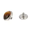 Liga de Titânio F136 0,9x 4mm Pedra Natural Olho de Tigre Joia para Piercing Stud de Lábio Stud de Orelha Stud de Língua Piercing