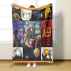 Amazon Comercio Electrónico Transfronterizo Impresión Digital Cómoda, Suave y Cálida Doble Cara Franela Halloween Manta Pequeña Manta