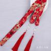 Accesorios Hanfu con falda larga, accesorios para el cabello, banda para el cabello estilo chino para mujer, disfraz de estilo antiguo, tocado de cinta larga roja