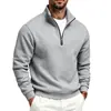 Sudadera con capucha para hombre Amazon Transfronteriza Europa y América Comercio Exterior Casual con Cremallera Cuello Alto Engrosada con Felpa Color Liso Sudadera con Capucha para Hombre Hombre