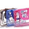 Bolsa de cosméticos impermeable se puede imprimir logo fábrica directa pvc transparente de tres piezas multifuncional almacenamiento de viaje bolsa de aseo