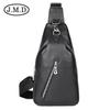 Jiameda - Bolso de pecho informal de piel auténtica para hombre, capa superior de piel de vaca, venta al por mayor, bolso bandolera deportivo impermeable de gran capacidad