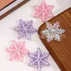 Acrílico chapado UV transparente copo de nieve decoración festival de Navidad colgante de coche accesorios para cortina de puerta de cuentas DIY