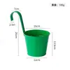 Vaso de flores grande para pendurar com gancho removível, vaso suspenso para plantas verdes, balde de flores suspenso para suculentas de varanda