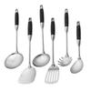 Espátula de acero inoxidable con mango de madera espátula de cocina juego de utensilios de cocina para el hogar espátula de hierro LOGO