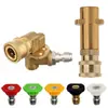 Accesorios para pistola de agua lavadora de autos de alta presión Amazon, giratorio de latón de 1/4, 5 velocidades, conector rápido ajustable de 360 grados