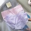 Roupa íntima feminina gelo seda verão fino grafeno virilha sem costura oco para fora cuecas respiráveis das mulheres