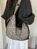 Bolso de Hombro Vintage con Estampado de Estrella y Leopardo, Nuevo Estilo Otoño, Bolso de Mano Versátil Casual de Gran Capacidad para Viajes y Estudiantes