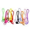 Lanyard con llavero de pompón de colores, correa de muñeca portátil anti-pérdida, accesorio colgante versátil para bolso, accesorio para joyería DIY