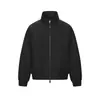Chaqueta de patchwork deconstruida estilo americano con cuello alto para hombre, chaqueta de béisbol casual deportiva de otoño, top holgado moderno y elegante