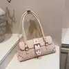 Bolso de Axila de Alta Apariencia para Mujer 2026 Verano Nuevo de Moda Tachonado Bolso Biker Estampado de Leopardo Bolso de Mano Personalizado