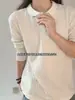 Camiseta de manga larga texturizada estilo "old money" para hombre, sudadera americana de alta gama para otoño, polo de punto de corte limpio.