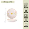 Conjunto de Louça Cerâmica Esmaltada Chaozhou Pequeno Fresco Ins Prato Tulip Tulip Fofo Tigela de Arroz Sopa Doméstica Alta Aparência