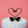 Adorno Cisne Blanco y Negro Pájaros Enamorados Pareja Romántica Mesa de Postres Decoración de Boda Pastel Pastel del Día de la Madre Molde