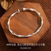 Pulsera de plata de ley 9999 con doble giro de Mobius Foot, un regalo popular en Internet para tu novia.