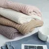 Cardigan de Tricô de Cor Sólida com Botão Único, Gola V Solta para Mulheres, Estilo Curto Tendência, Lã de Cordeiro Espessada