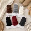Polainas para niños, cubrezapatos para niñas, calcetines retro con lazo y volantes para otoño e invierno, calcetines cálidos de punto estilo Lolita