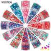 3mm fluorescente cinco- pointed estrela misto lantejoulas 12 cores unhas lantejoulas terno matt perolado unhas jóias patch