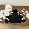 Conjunto de Motociclista para Bebé Niño Primavera y Otoño, Chaqueta de Carreras con Bloques de Color y Cuello Alto para Niños, Jeans Rasgados para Niños