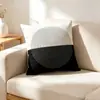 Almohada Decorativa Abstracta Nórdica en Blanco y Negro Minimalista Moderna para Sofá Sala de Estar Habitación Modelo Cojín Cuadrado Lumbar de Gamuza