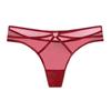 Sexy Cinturón Delgado Calado Gloff para Mujer Malla Perspectiva Ropa Interior Femenina Sedosa Lujo Ligero Cintura Baja Tanga Primavera y Verano Cinturón de una Sola Tira