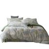 Conjunto de Quatro Peças de Algodão Escovado Estilo Pastoral de Outono e Inverno Estampado Moda Amigável à Pele Quente Capa de Edredom Lençóis e Cama de Algodão Puro