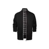 Comércio Exterior Transfronteiriço outono e inverno 2026 suéter de tricô de lã grossa com gola alta masculino cardigã casual moderno de corte justo