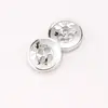 Botones de camisa de alta gama electroplateados de cuatro agujeros, botones decorativos para chaquetas de traje y puños, con borde dorado iridiscente, botones de resina cosidos a mano