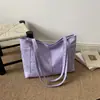Bolso tote grande de nailon simple con purpurina de estrellas estilo coreano 2026 para ir al trabajo y uso casual, bolso de hombro para mujer