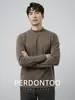 Camiseta de Manga Larga de Color Sólido con Cuello Medio, Terciopelo Calentador de Piel de Gama Alta de 450g para Hombre, Capa Base Térmica Cálida de Forro Polar para Otoño e Invierno