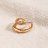 Brincos de zircônia japonesa e coreana, design banhado a ouro e cobre europeu e americano, clipe de orelha multicamadas, temperamento de nicho de vento frio