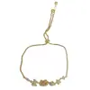 Pulsera de extracción estilo francés de lujo ligero con pétalos de circón y gato KT, exquisita, a la moda, versátil, de alta gama, joyería súper brillante al por mayor