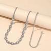 Cinturón de metal moderno y sencillo con cadena de cintura de diamantes de imitación transfronterizos europeos y americanos para verano con accesorios a juego.