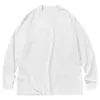 Camiseta Base de Color Sólido Básica Retro Estilo Americano para Primavera y Otoño Ropa Interior Camiseta de Manga Larga Holgada Estilo BF para Hombre y Mujer
