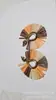 Europa y Estados Unidos nuevos pendientes creativos de rafia con forma de abanico, pendientes creativos exagerados de color origami, pendientes de moda huecos