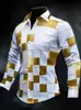 Nova camisa masculina de moda plus size com estampa digital, disponível exclusivamente nos sites independentes AliExpress e Amazon europeus e americanos