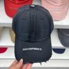 Gorra de béisbol con agujeros desgastados y lavado sucio, de moda urbana, para hombre y mujer, gorra con bordado de letras coreanas para primavera y verano, gorra para el sol